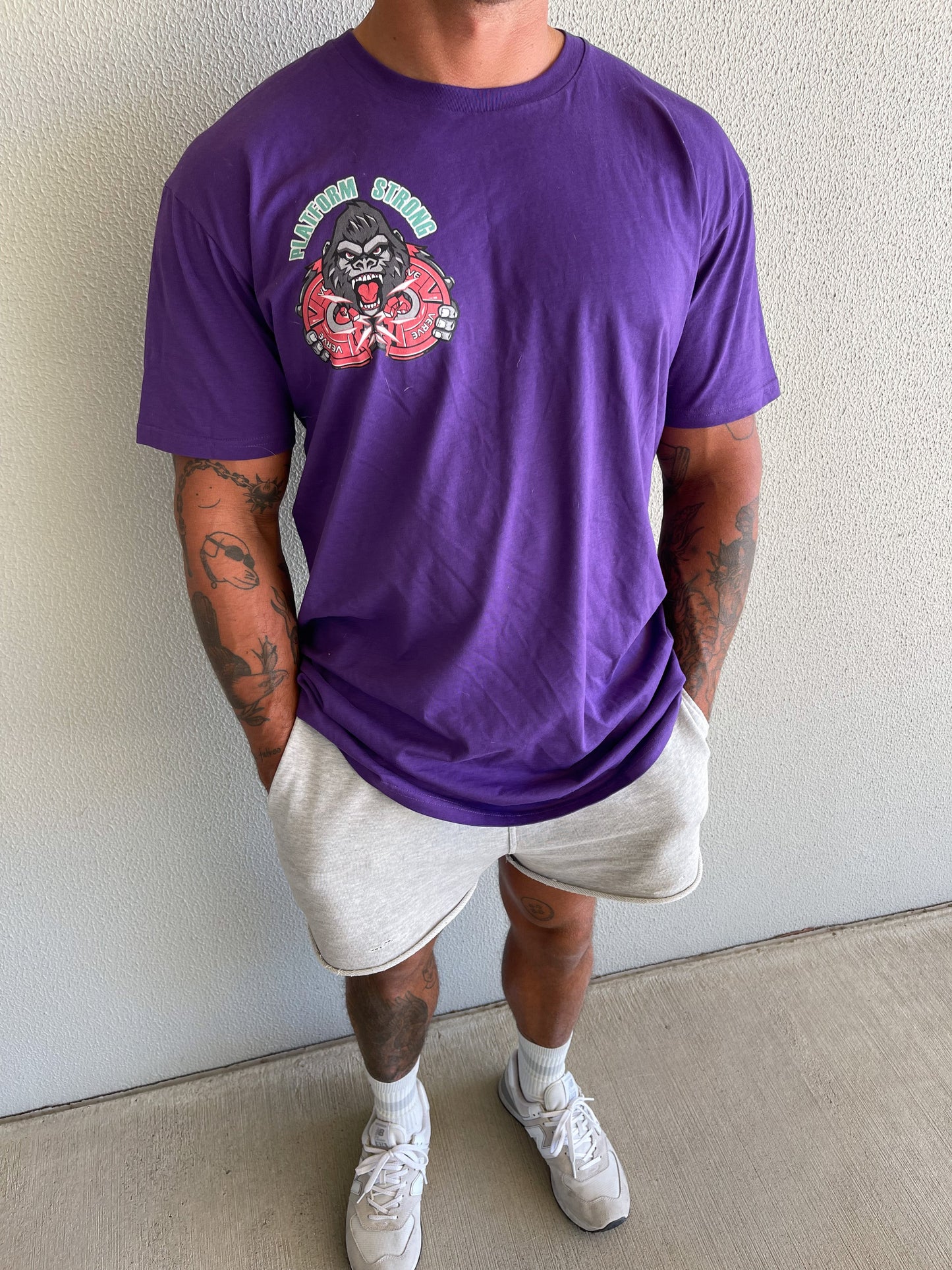 Purple Unisex Printed Tee